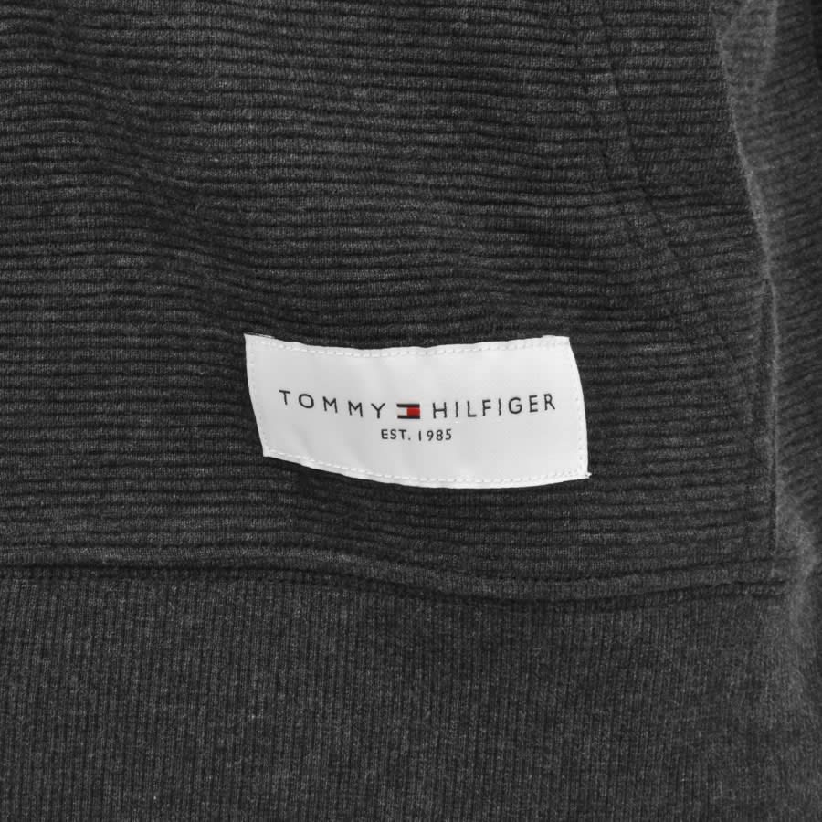 Tommy hilfiger taped sleeve grey hoodie sale